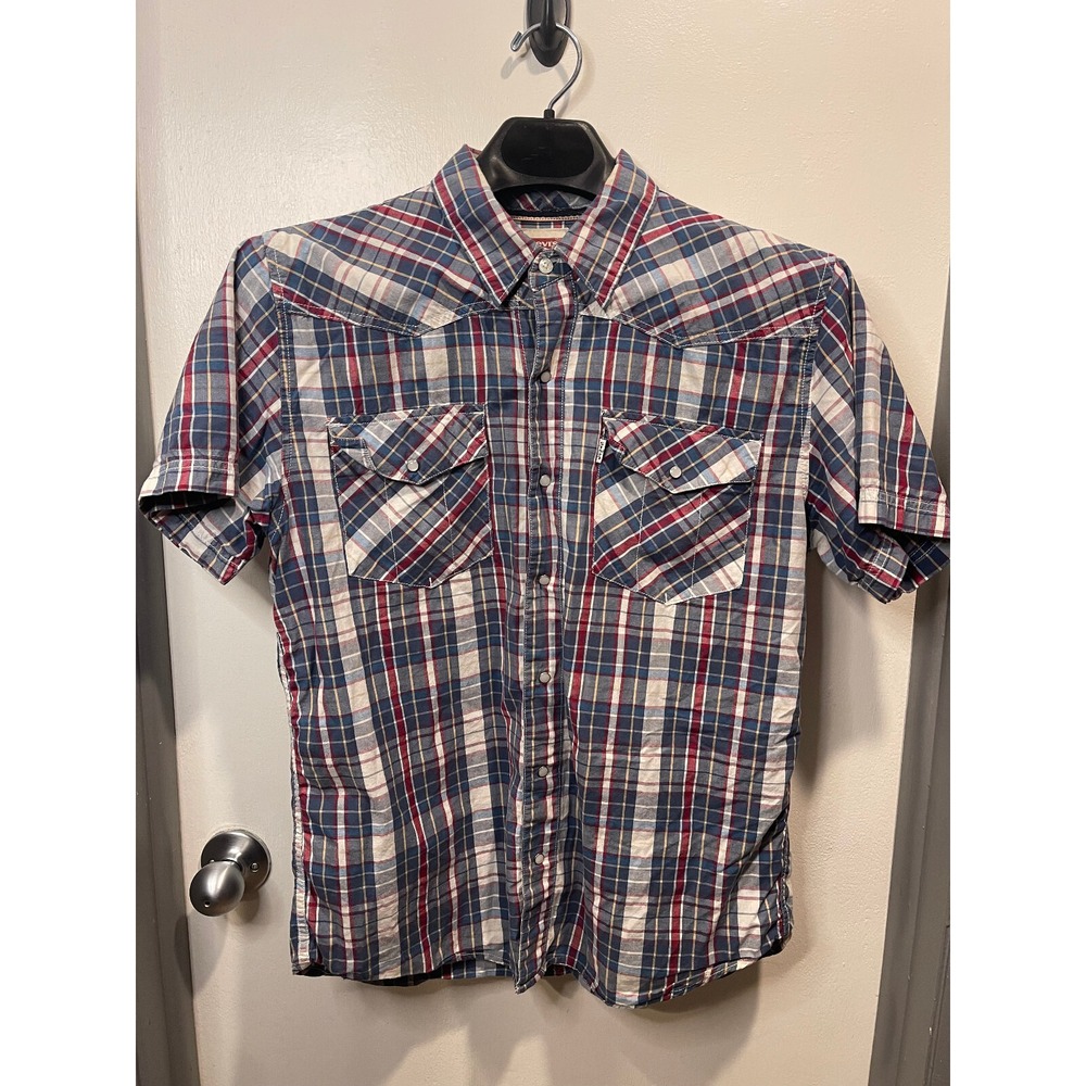 Levi's‎ Mens Western Pearl Snap Button Down Shirt Size L